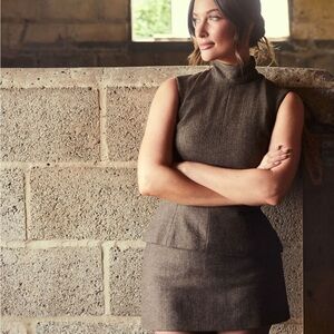 Elegant Brown Women's Skirt Buxton Reformation